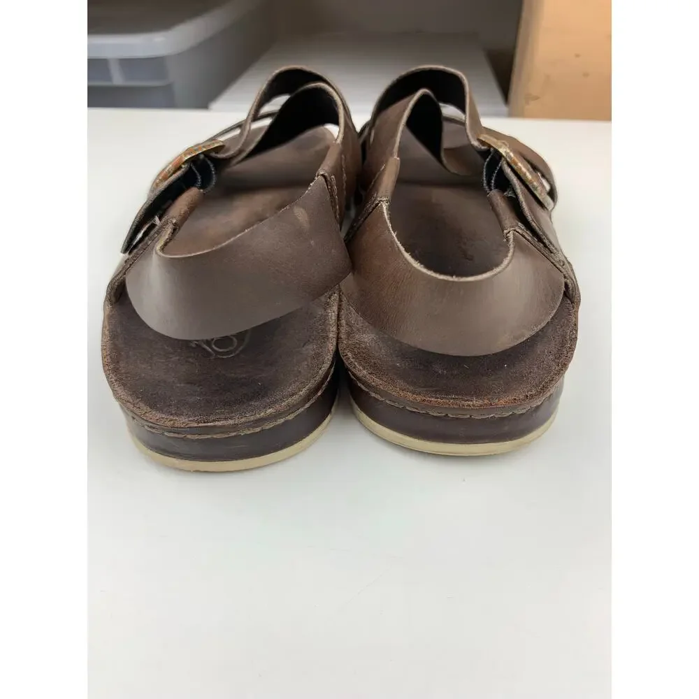 Chaco Wayfarer Sandals Otter Brown Leather Strappy Women's 7 Casual Vacation